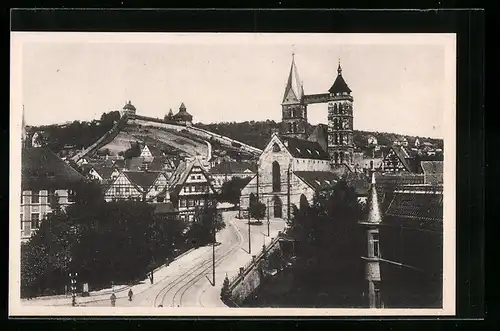 AK Esslingen a. N., Blick zur Burg und Stadtkirche