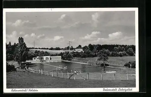 AK Hohenwestedt /Holstein, Badeanstalt Ludwigslust