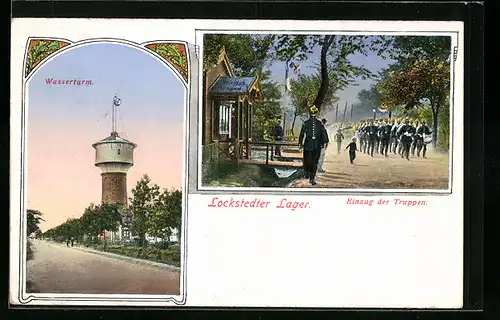 AK Lockstedter Lager, Einzug der Truppen, Wasserturm