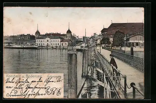 AK Konstanz a. Bodensee, Hafenpartie