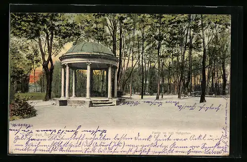 AK Bayreuth, Partie im Kgl. Hofgarten