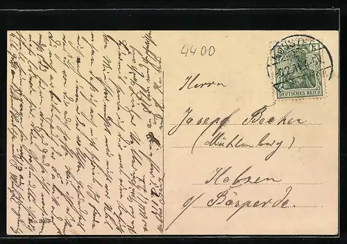 AK Münster i. W., Totalansicht aus der Vogelschau