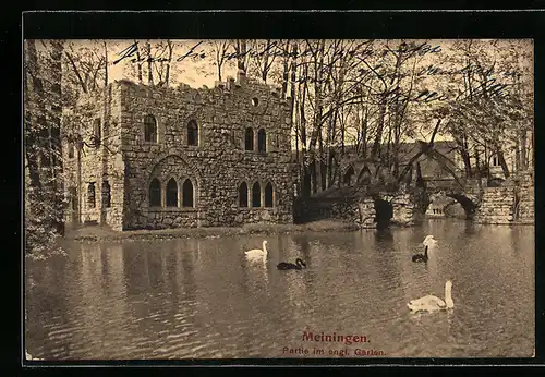 AK Meiningen, Partie im engl. Garten
