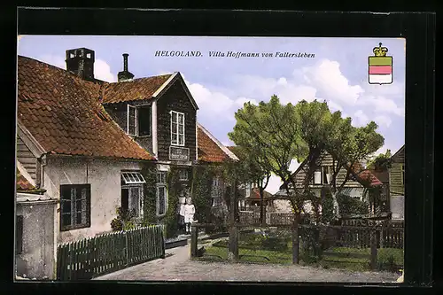 AK Helgoland, Villa Hoffmann von Fallersleben