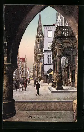 AK Münster i. W., Rathausbogen