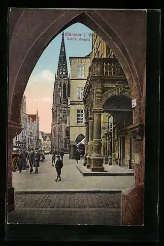 AK Münster i. W., Rathausbogen