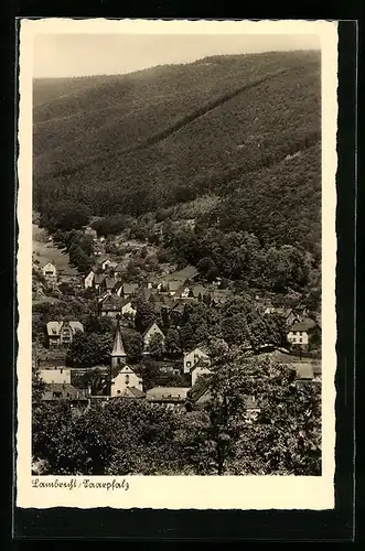 AK Lambrecht /Saarpfalz, Ortsansicht von einem Berg aus