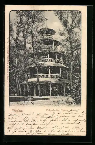 AK München-Schwabing, Chinesischer Turm