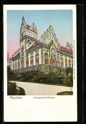AK München, Justizgebäude Neubau