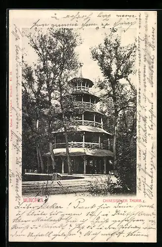 AK München-Schwabing, Chinesischer Turm