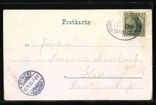 AK Nossen, Schloss mit Kriegerdenkmal