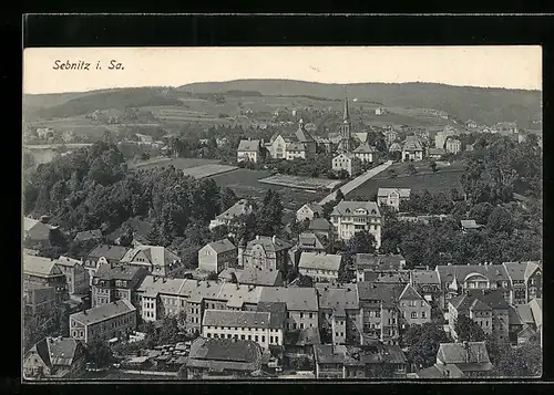 AK Sebnitz i. Sa., Totalansicht aus der Vogelschau