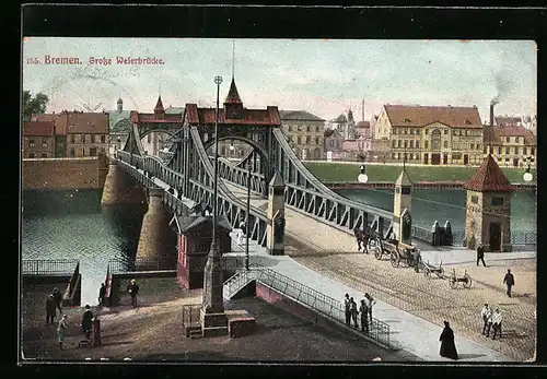 AK Bremen, Grosse Weserbrücke