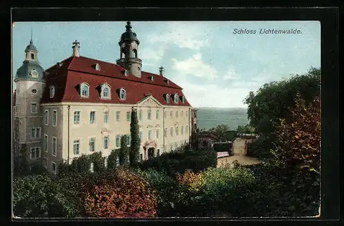 AK Lichtenwalde, Blick zum Schloss