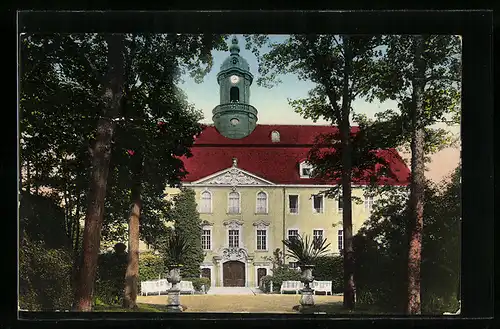 AK Lichtenwalde im Zschopautal, Blick zum Schloss