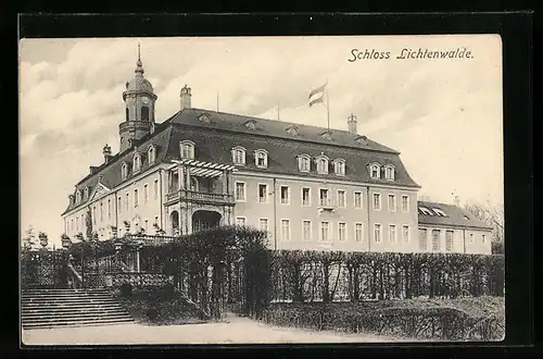 AK Lichtenwalde im Zschopautal, Blick zum Schloss