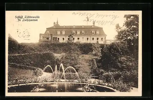 AK Lichtenwalde im Zschopautal, Blick zum Schloss