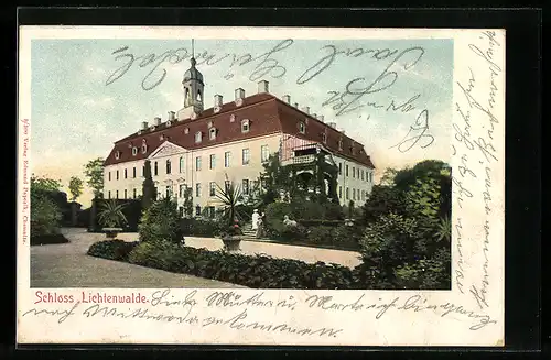 AK Lichtenwalde i. Sa., Blick zum Schloss