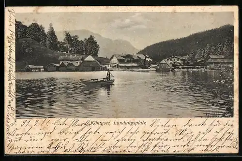 AK Berchtesgaden, Landungsplatz am Königssee