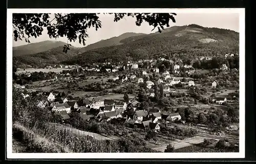 AK Badenweiler, Gesamtansicht von einem Berg aus