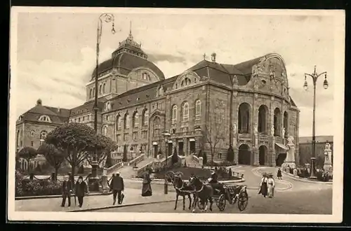 AK Freiburg i. B., Neues Stadttheater