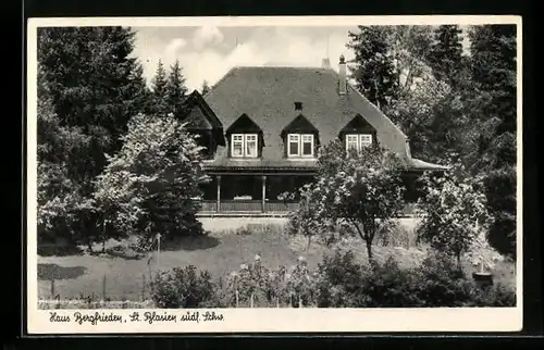 AK St. Blasien /südl. Schwarzwald, Haus Bergfrieden