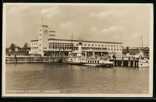 AK Friedrichshafen am Bodensee, Hafenbahnhof