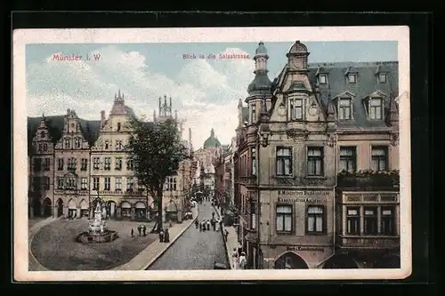 AK Münster i. W., Blick in die Salzstrasse