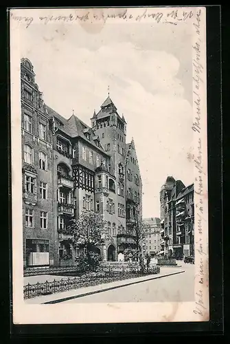 AK Berlin-Schöneberg, Partie in der Haberlandstrasse