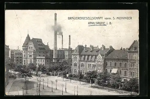 AK Karlsruhe, Brauereigesellschaft vorm. S. Moninger