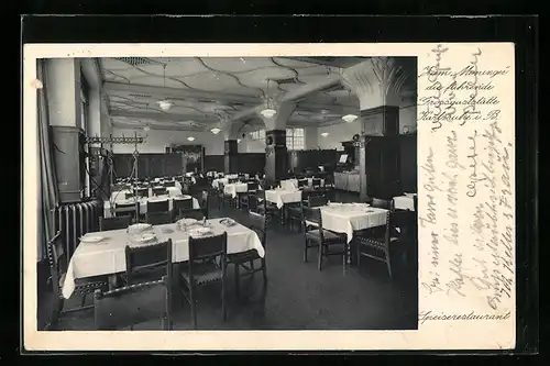 AK Karlsruhe i. B., Restaurant Zum Moninger, Inh. Max Herrenknecht