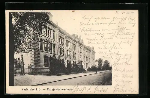 AK Karlsruhe i. B., Baugewerbeschule