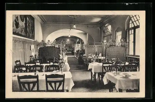 AK Karlsruhe, Restaurant Friedrichshof in der Karl Friedrichstr. 28