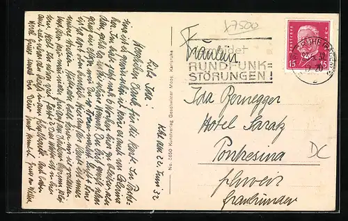 AK Karlsruhe, Gewerbeschule und Strassenpartie
