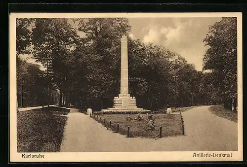 AK Karlsruhe, Artillerie-Denkmal