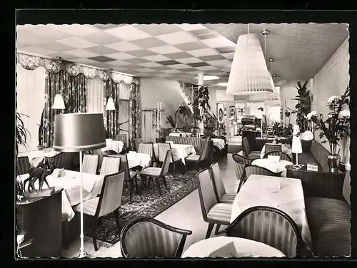 AK Karlsruhe-West, Café Brenner in der Rheinstr. 13