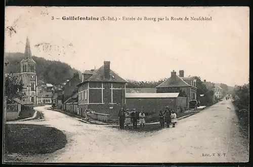 AK Gaillefontaine, Entree du Bourg par la Route de Neufchatel