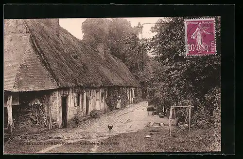 AK Sotteville-sur-Mer, Chaumiere Normande