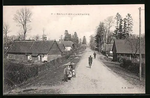 AK Bailly-en-Campagne, Strassenpartie