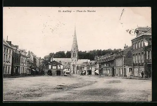 AK Auffay, Place du Marchè