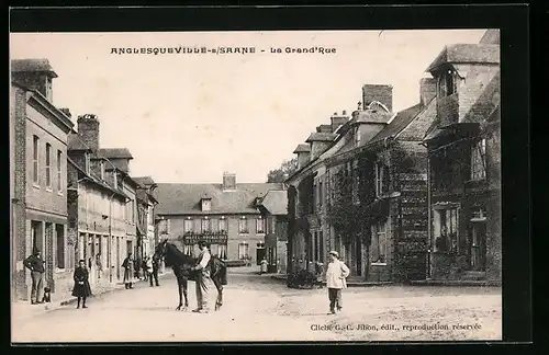 AK Anglesqueville-sur-Saane, La Grand`Rue