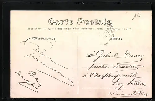 AK Auffay, Strassenpartie zur Kirche