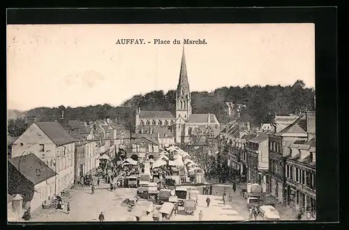 AK Auffay, Place du Marchè