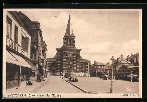 AK Yvetot, Place de l`Eglise