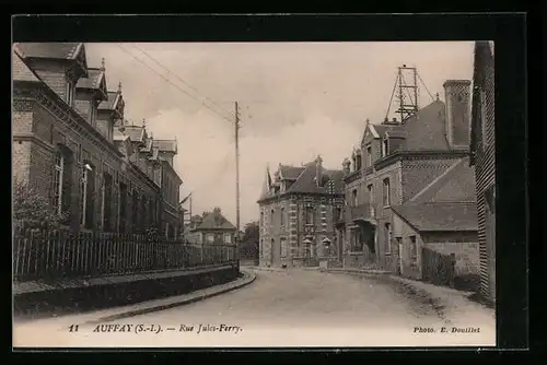 AK Auffay, Rue Jules-Ferry