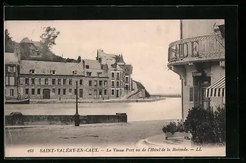 AK Saint-Valèry-en-Caux, Le Vieux Port vu de l`Hotel de la Rotonde