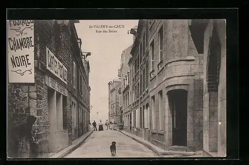 AK Saint-Valèry-en-Caux, Rue des Bains