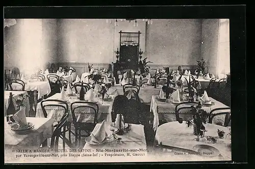 AK Ste-Marguerite-sur-Mer, Hotel des Sapins-Salle a Manger