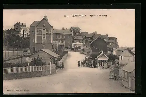 AK Quiberville, Arrivèe à la Plage