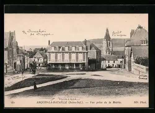 AK Arques-la-Bataille, Vue prise de la Mairie